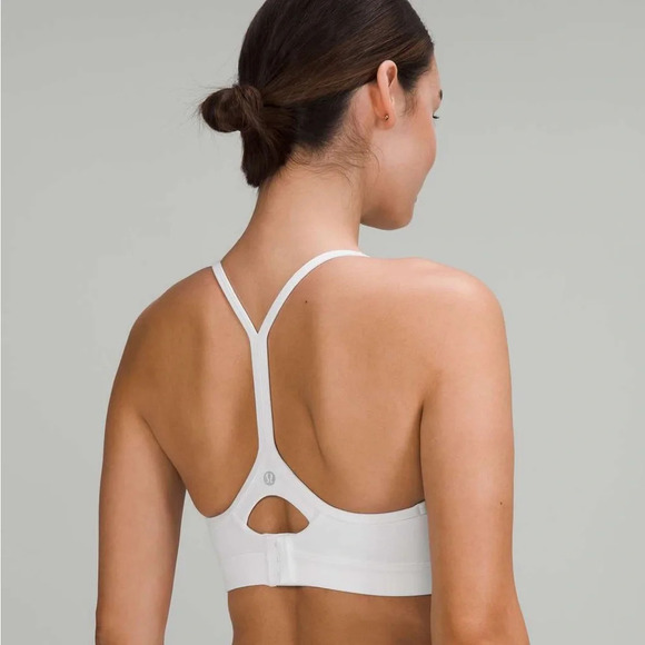 🆕🤍 Lululemon Flow Y Bra Adjustable Bra White - Picture 11 of 11